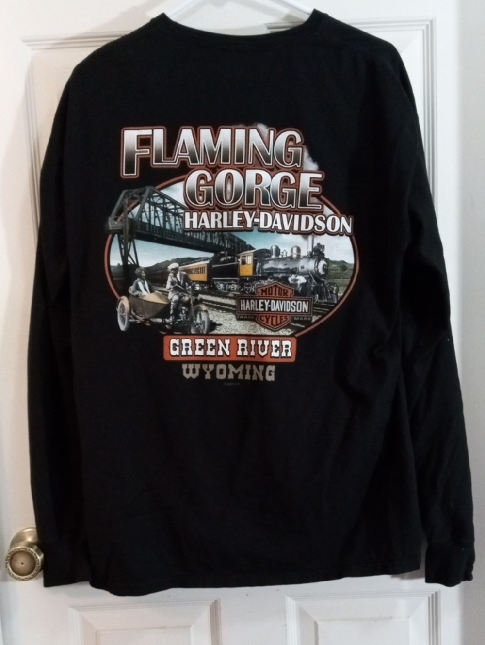 Harley-Davidson Black Long Sleeve Tee Shirt Men’s Large - Picture 4 of 6